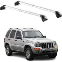 Aurilis Dachträger Grundtäger für Jeep Cherokee KJ 2002-2007 100kg Alu Silber 2 tlg ABE