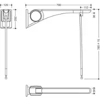 Hewi 802.50.43760 GU SK-Griff Basic,700, m.Bodenstütze