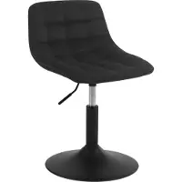 Woltu 1x Barhocker Barstuhl Barsessel höhenverstellbar Küchenhocker mit Lehne 360° Drehstuhl Samt, Schwarz