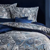 TRAUMSCHLAF Mako-Satin Bettwäsche Modern Classic Heerlen indigo 240x220 cm + 2x 80x80 cm