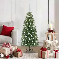 vidaXL "Schlussverkauf" Künstlicher Weihnachtsbaum(1 pc) - Kunstbaum/Tannenbaum - mit 150 LEDs Grün 120 cm PE und PVC C7882