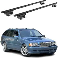 Aurilis Dachträger für Mercedes C Klasse Wagon S202 S203 S204 1993-2014 Alu Schwarz ABE