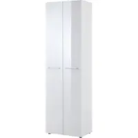 Germania Garderobenschrank "GW-SCALEA" in Weiß, mit Glasfront, 59 x 197 x 40 cm (BxHxT), 3764-84