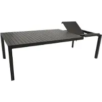 Degamo Ausziehtisch Gartentisch LAGOS XL 195/255X120cm Alu anthrazit wetterfest