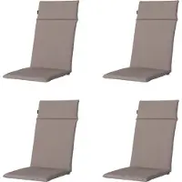 Madison - Gartenstuhlauflage High Back Panama taupe - Ca. 120x50 cm - 4er-Set