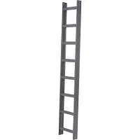 Iller-Leiter Iller Aluminium Dachleiter mit hochwertiger Pulverbeschichtung 10 Sprossen Anthrazit