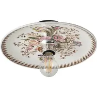 LUCANDE Wandleuchte Faelira, rosa/weiß, Keramik