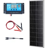 Vevor 100W Solarpanel Kit 12V monokristallinen Solarmodul plus Laderegler 8,33A Solaranlage Umwandlungsrate von 23 % Kompatibel mit AGM-
