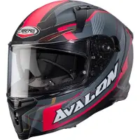 Caberg Avalon X Optic Helm, schwarz matt/grau/rot, 2XL (63/64)