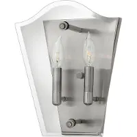 Elstead Lighting Elstead Wingate Wandleuchte E14 2-fach Poliertes antikes Nickel