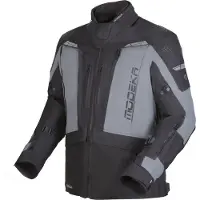 Modeka Hydron wasserdichte Motorrad Textiljacke, schwarz/grau, Short 2XL