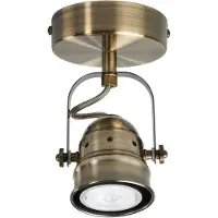LINDBY Wandstrahler Leonor, messing, Metall, 1-flg., 9,5 cm