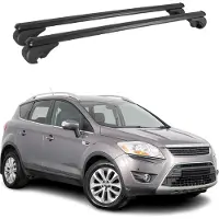 Omtec Dachträger Grundtäger für Ford Kuga mk1 2008-2012 75kg Alu Schwarz 2 tlg