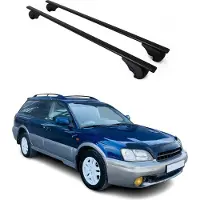 Omtec Dachträger Grundtäger für Subaru Legacy mk3 Kombi 1999-2003 75kg Metall Schwarz