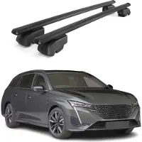 Omtec Dachträger Gepäckträger für Peugeot 308 III P5 SW 2021-2023 ABE Alu Schwarz