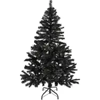 Gravidus Christbaum Weihnachtsbaum künstlich mit Metallständer 150cm schwarz