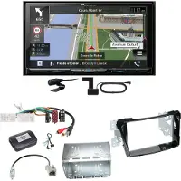 Pioneer AVIC-Z830DAB Navigation Bluetooth USB MP3 Einbauset für Hyundai i40 VF