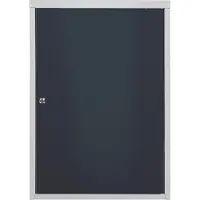 Proregal Stahlblechschrank mit Tür und 2 Fachböden für Werkbank Rhino| HxBxT 80x53x70cm | Traglast 50kg | Lichtgrau/Anthrazitgrau