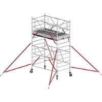 Altrex RS Tower 55-S mit Safe-Quick 4,8m Arbeitshöhe Holz-Plattform 1,85m