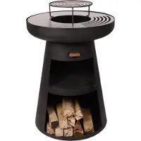 Purline Runder Grill mit runder Stahlplatte und Rost