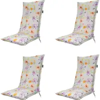 Madison - Gartenstuhlauflage High Back Florina lila - Ca. 123x50 cm - 4er-Set
