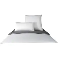 JOOP! Bettwäsche Mako-Satin Micro Pattern 4040-Farbe silber-9, 200/220 cm + 2x 80/80 cm