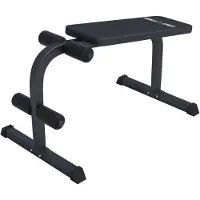 Gorilla Sports Sit Up Bank - 120 x 67 x 63-49 cm, Gepolsterte Beinfixierung, bis 150kg Belastbar, Schwarz - Bauchtrainer, Hantelbank, Trainingsbank