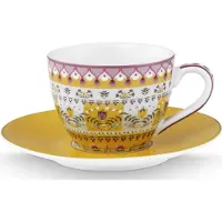 Pip studio Espressotasse Home Espressotasse und Untertasse Lily & Lotus Moon Delight Yellow
