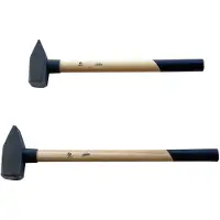 Vago-Tools 2 tlg Set Schlosserhammer Hickorystiel 3/4 kg Hammer Vorlschlaghammer