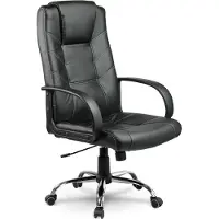 Sofotel EG-221 Bürostuhl aus schwarzem Leder