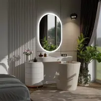 Alasta Badspiegel mit LED Beleuchtung und Touch-Schalter - Hamburg - 70 cm, 100 cm