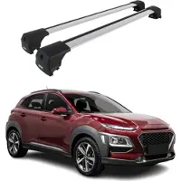 Omtec 3247916 Dachreling Dachträger Aluminium 75 kg Max für HYUNDAI Kona (OS) KONA Kasten/SUV (OS, OSE, OSI)