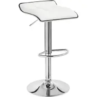 Woltu Barhocker Tresenhocker, Kunstleder, verchromter Stahl, gepolsterte Sitzfläche : Weiß 1 Farbe: Weiß Stückzahl: 1