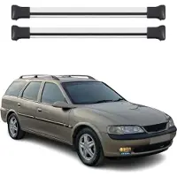 Omtec Dachträger Grundtäger für Opel Vectra B Kombi 1995-2002 75kg Silber Alu 2 tlg