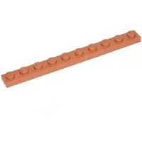 LEGO 1x10 Platten 4477 - 100 Stück Nougat