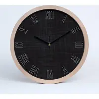 Tulup Holzuhr 20fi cm wanduhr - schwarze Spitzen - Leinenfaktur