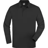 James & nicholson Polo-Piqué Long-Sleeved Klassisches Langarm Polo black, Gr. XL