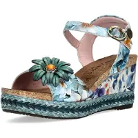 LAURA VITA Keilsandalette Blau