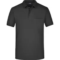 James & nicholson Klassisches Poloshirt mit Brusttasche black, Gr. 3XL