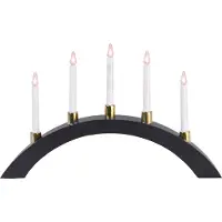 Best Season LED-Leuchtbogen "Halla" 5 warmwhite LED Material: Holz, Farbe grau, ca. 33 cm x 55 cm, 260-51