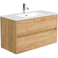 Posseik Badmöbel Waschplatz "Limes 100 cm" Eiche Gold
