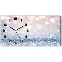 Tulup Wanduhr aus Glas – 60x30 cm - Glasbild - Glasuhr - Gehärtetes Glas - schwarze-zeiger - glänzender Hintergrund