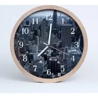 Tulup Holzuhr 20fi cm wanduhr - Stadt