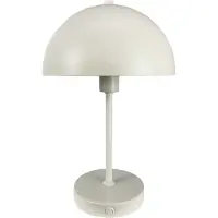 Dyberg Larsen Tischlampe, Kabellos Dimmbar Tischleuchte, Led Tischleuchte Metall, Leselampe, USB Wiederaufladbare, Stockholm Pearl weiß