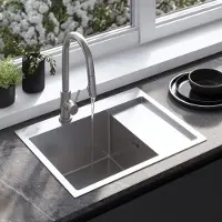 REA Spülbecken Fin Brush Nickel