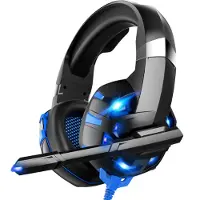 Strex Gaming Headset mit Mikrofon Blau - PC + PS4 + PS5 + Xbox One + Xbox Serie