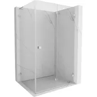 Mexen Lunar-F L Klappduschkabine rechts 95 x 90 cm, transparent, Chrom - 836L-095-090-01-00-P