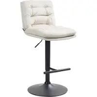 DELUKE Barhocker TURIN - Creme, Samt, Schwarz | Barhocker mit Lehne Barstuhl Tresenhocker Tresenstuhl Kneipenhocker Kneipenstuhl
