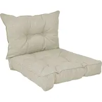 Pokar Loungekissen Sitzkissen Sitzauflagen Stuhl Stuhlkissen für Stuhl, Farbe:Beige, Size:2er Set (40x40 + 50x40)