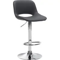 DELUKE Barhocker JAKSON - Schwarz, Kunstleder, Chrom | Barhocker mit Lehne Barstuhl Tresenhocker Tresenstuhl Kneipenhocker Kneipenstuhl